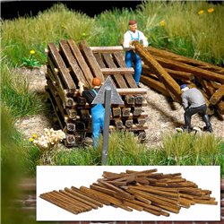 Real Wooden planks and beams