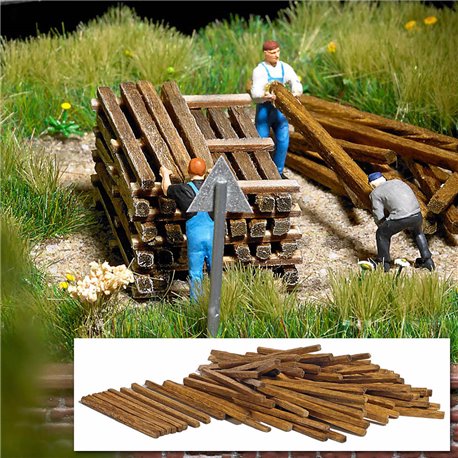 Real Wooden planks and beams
