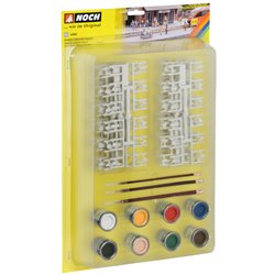 Unpainted Figure Starter Set (144) with Paint