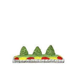 Platform Flower bed with 3 conical trees