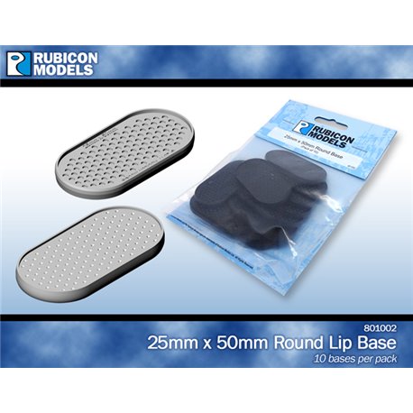 25mm x 50mm Round Edge Lip Base (Pack of 10) 