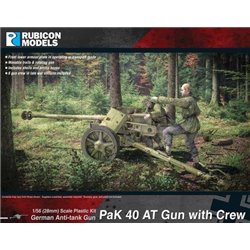 Pak40 Anti-tank Gun with Crew 1:56 scale (28mm) Wargame Plastic Kit