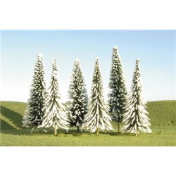 8"- 10" Pine Trees With Snow (x3)