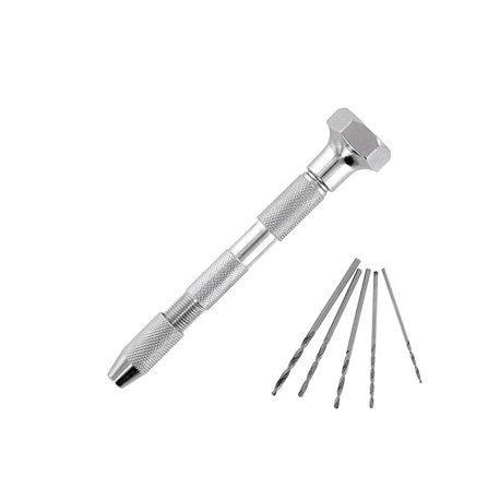 Swivel−top Pin Vice & Five Drill Bits