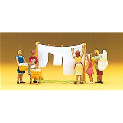 Women Hanging Washing