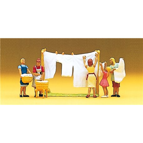 Women Hanging Washing