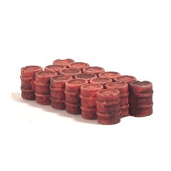 Oil/Chemical Drums, Grouped, Red