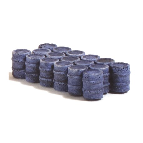 Oil/Chemical Drums, Grouped, Blue