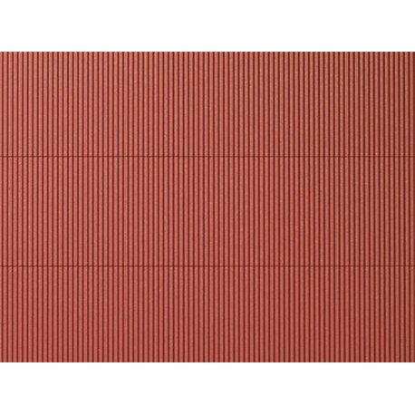 Corrugated iron reddish brown