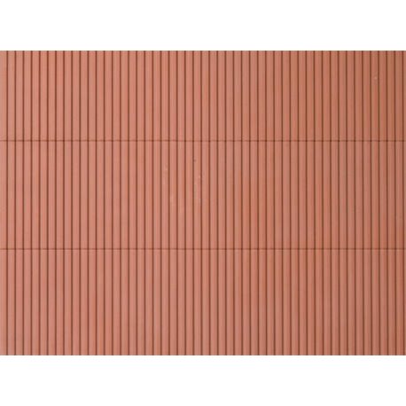Troughed sheeting reddish brown