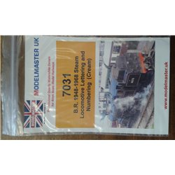 B.R. Steam Locomotive Lettering & Numbering (CREAM)
