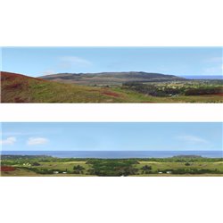 Coast Pack A OO Gauge 15" High Backscene