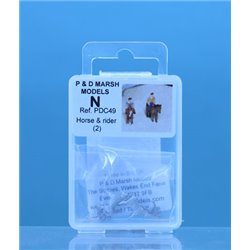 Unpainted Horse & Rider (x2)