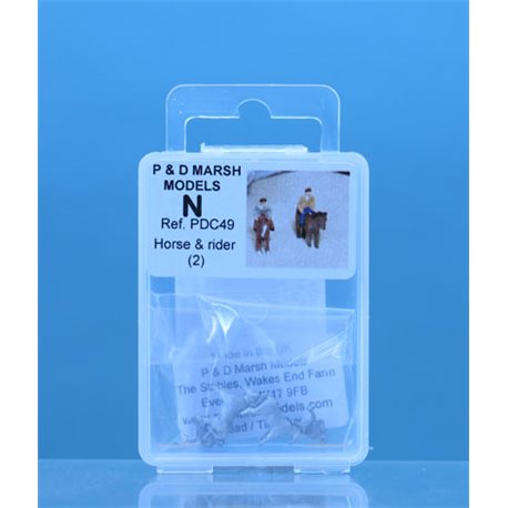 Unpainted Horse & Rider (x2)