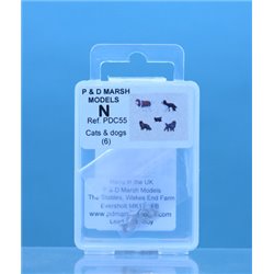 Unpainted Cats & Dogs (x6)