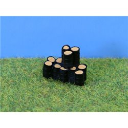 Painted Stack of Oil Drums 