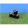 Painted Stack of Oil Drums 