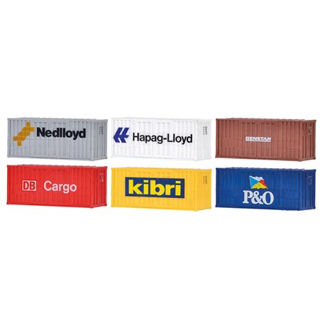 HO/OO eight 20 ft container (x8)