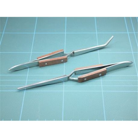 Self Closing Tweezer Straight Insulated Handles - 6.5 inch