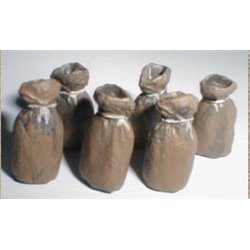 6 Coal/Flour/Potato or corn Sacks (O scale 1/43rd)