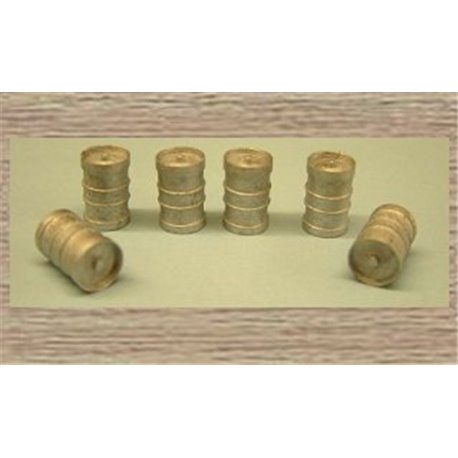 6 x Modern Beer Kegs (O scale 1/43rd)