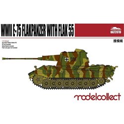 Germany WWII E-75 Flakpanzer with Flak 55 Gun(Plastic Kit) - 1/72 scale