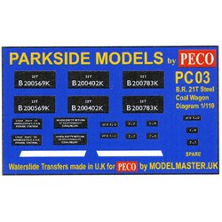 Transfers for B.R. 21T Coal Wagon
