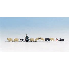 Shepherd & Sheep (11 Figures)