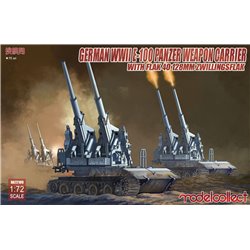 E-100 panzer weapon carrier with FLAK 40 128MM ZWILLINGSFLAK - 1:72 scale model kit