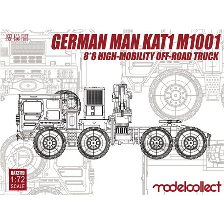 German MAN KAT1M1001 8*8 HIGH-Mobility off-road - 1:72 scale model kit