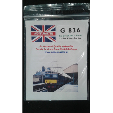 Smoke Box Numbers for ex L.N.E.R. B12/3 4-6-0