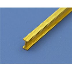 1mm X 2mm X 1mm Brass I Beam