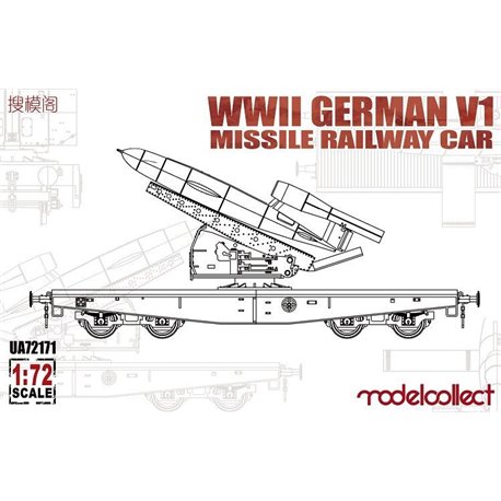 WWII Germany V1 Missile Railway Car 