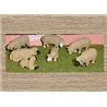 Painted Assorted Sheep & Lambs (O scale 1/43rd)