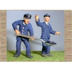 Painted Loco Crew - Engine Driver & Fireman (O scale 1/43rd)