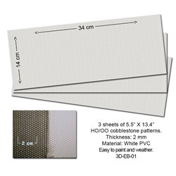 Embossed PVC Sheets (Cobblestone) 3 pcs.