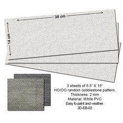 Embossed PVC Sheets (RandomCobblestone) 3 pcs.
