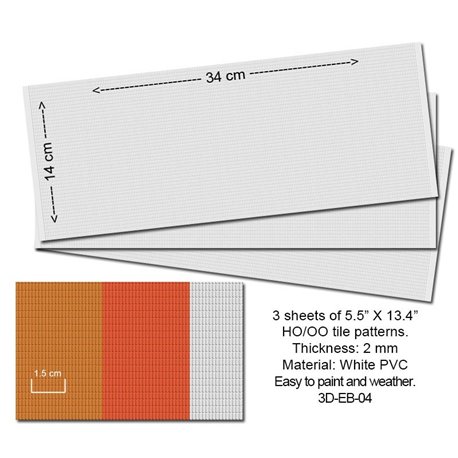 Embossed PVC Sheets (Roof Tiles) 3 pcs
