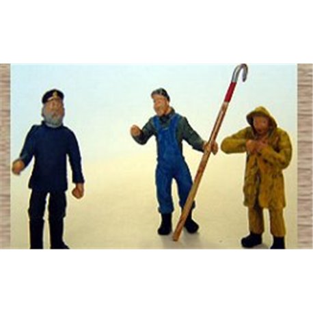3 x Fishing Boat Trawlermen (O scale 1/43rd)