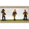 3 Municipal/Council Workers and a Dustbin (O scale 1/43rd)
