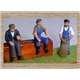 3 Farm Vehicle figures (O scale 1/43rd)
