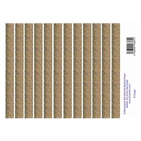 BM026n N Gauge Dry Stone Wall Single