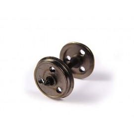 Metal 3-Hole Disc Wagon Wheels (x10)