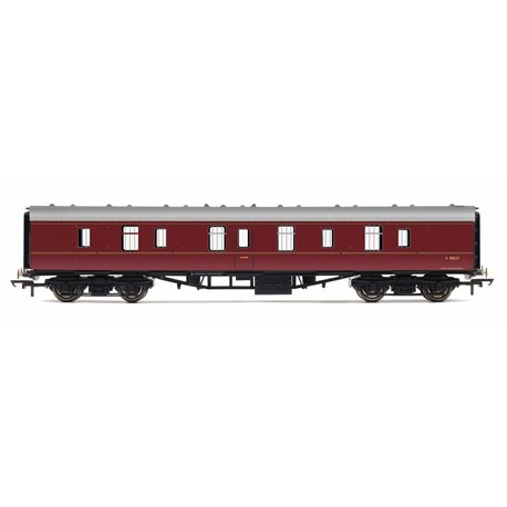 BR, Mk1 Parcels Coach, E80627, Maroon (no crest) - Era 5