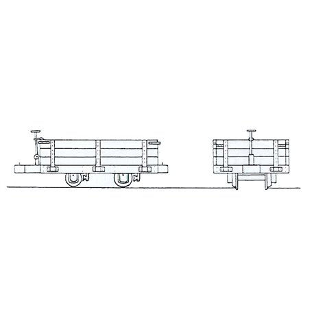 Hudson 4 Wheel Wooden Bodied 3 Plank Open Wagon