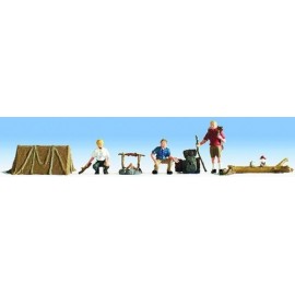 N Scale (1/148 - 1/160) Camping Trip(3) Three Men by Noch