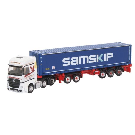 Oxford Diecast Mercedes Actros D-TEC Combitrailer Trailer John Mitchel