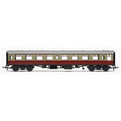 RailRoad, BR, Mk.1 Tourist Second Open Coach, BR Carmine & Cream -Era 4