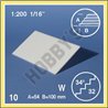 N gauge steps - white styrene sheet