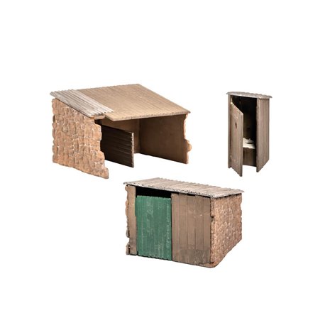 Grotty huts/privy